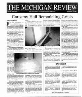Couzens Hall Remodeling Crisis