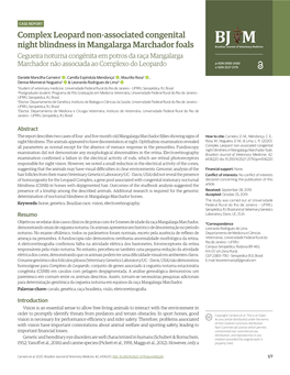 Complex Leopard Non-Associated Congenital Night Blindness In