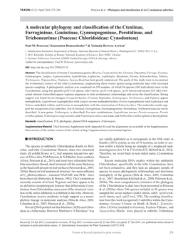 A Molecular Phylogeny and Classification of the Cteniinae