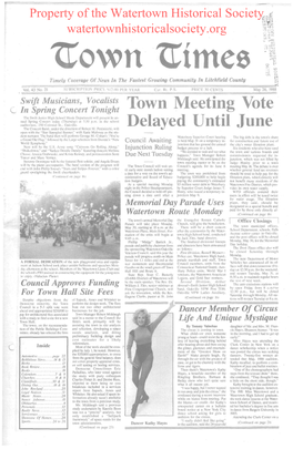 Town Meeting Vote Delayed Until June