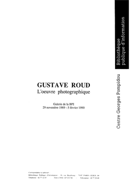 GUSTAVE ROUD L'oeuvre Photographique