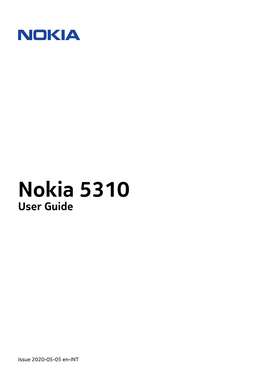 Nokia 5310 User Guide Pdfdisplaydoctitle=True Pdflang=En