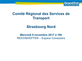 Comité Régional Des Services De Transport Strasbourg Nord