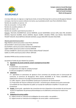 Les Points À L'ordre Du Jour Étaient Les Suivants