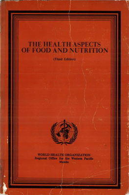 THE HEALTH .C\SPECTS of FOOD and NUTRITION