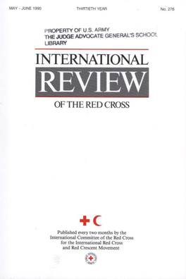 International Review of the Red Cross, May-June 1990, Thirtieth Year