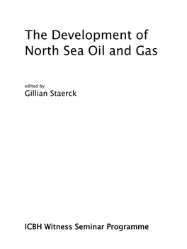 North Sea Oil and Gas