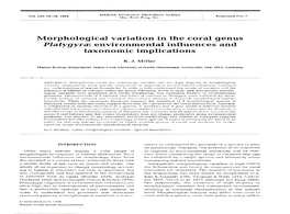 Morphological Variation in the Coral Genus Platygyra: Environmental Influences and Taxonomic Implications