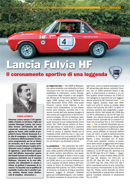 Lancia Fulvia HF Il Coronamento Sportivo Di Una Leggenda