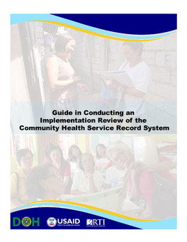 I Guide in Conducting an Implementation Review of the Community Health Service Record System