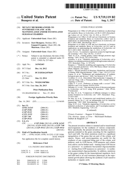 (12) United States Patent (10) Patent No.: US 9,719,119 B2 Beauprez Et Al