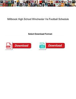 Millbrook High School Winchester Va Football Schedule