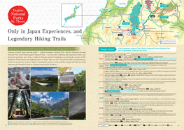 Only in Japan Experiences, and Legendary Hiking Trails