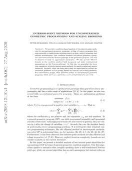 Arxiv:2008.12110V1 [Math.OC] 27 Aug 2020 Vex in X After the Change of Variables Z = Ex