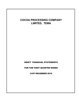 Limited, Tema Cocoa Processing Company