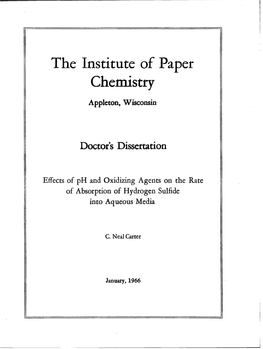 The Institute of Paper Chemistry