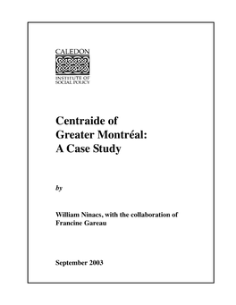 Centraide of Greater Montréal: a Case Study
