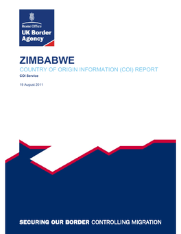 ZIMBABWE COUNTRY of ORIGIN INFORMATION (COI) REPORT COI Service