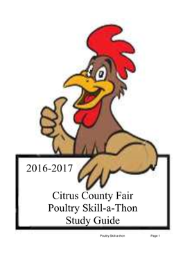 Poultry Skill-A-Thon Booklet