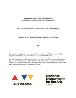 Needs and Supports of Canadian and US Ethnocultural Arts Organizations