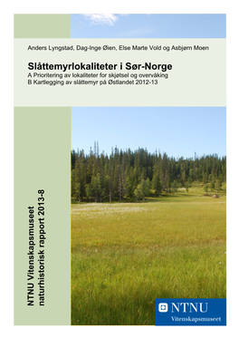 Slåttemyrlokaliteter I Sør-Norge