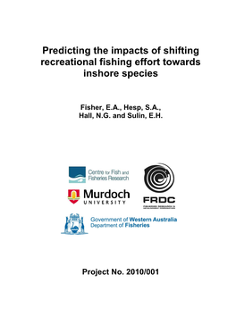 Predicting the Impacts of Shifting Recreational Fishing Effort Towards Inshore Species
