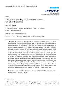 Turbulence Modeling of Flows with Extensive Crossflow Separation