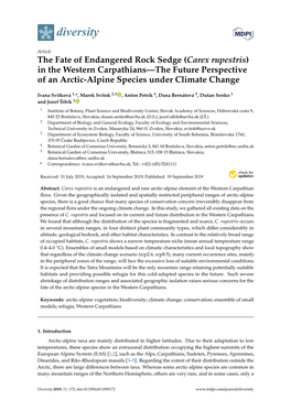 Carex Rupestris) in the Western Carpathians—The Future Perspective of an Arctic-Alpine Species Under Climate Change