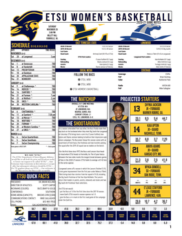 ETSU Game Notes