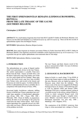 Lepidosauromorpha, Reptilia) from the Late Triassic of the Gaume (Southern Belgium