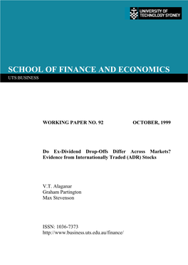 Do Ex-Dividend Drop-Offs Differ Across Markets? Evidence from Internationally Traded (ADR) Stocks