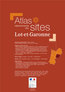 Introduction De L'atlas Des Sites En Lot-Et-Garonne