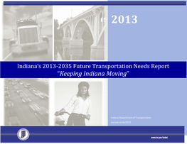 INDOT 2013 Indianas 2013-2035 Future Transporation Needs Report
