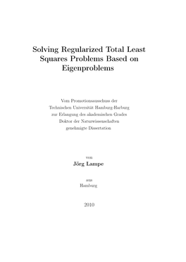 Solving Regularized Total Least Squares Problems Based on Eigenproblems