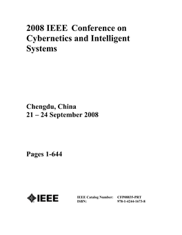 2008 IEEE Conference on Cybernetics and Intelligent Systems