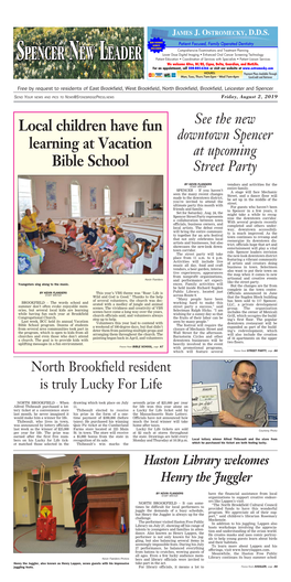 Local Children Have Fun Learning at Vacation Bible School