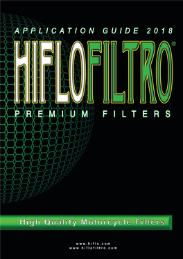 Hiflofiltro Application Guide 2018
