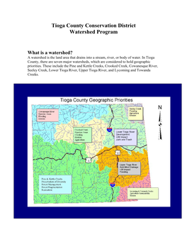 Tioga County Conservation District Watershed Program