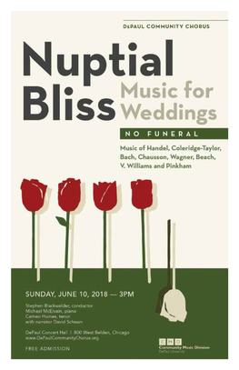 Nuptial Bliss Music for Weddings NO FUNERAL