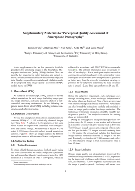 Perceptual Quality Assessment of Smartphone Photography”
