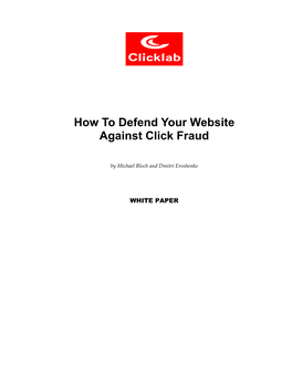 Click Fraud White Paper