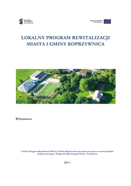 Lokalny Program Rewitalizacji Dla Miasta Koprzywnica Na Lata 2014