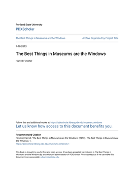 The Best Things in Museums Are the Windows Archive Organized by Project Title