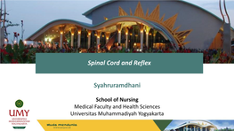 Spinal Cord and Reflex Syahruramdhani