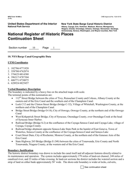 NYS Barge Canal Geographic Data