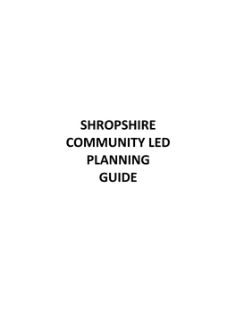 Shropshire Community Led Planning Guide