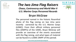 The Iwo Jima Flag Raisers Chaos, Controversy and World War II U.S