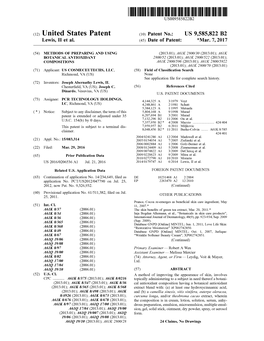 (12) United States Patent (10) Patent No.: US 9,585,822 B2 Lewis, II Et Al