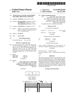 (12) United States Patent (10) Patent No.: US 9,399.256 B2 Buller Et Al