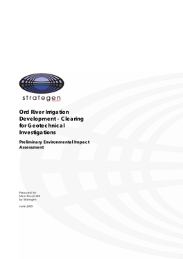 Ord River Irrigation Development - Clearing for Geotechnical Investigations